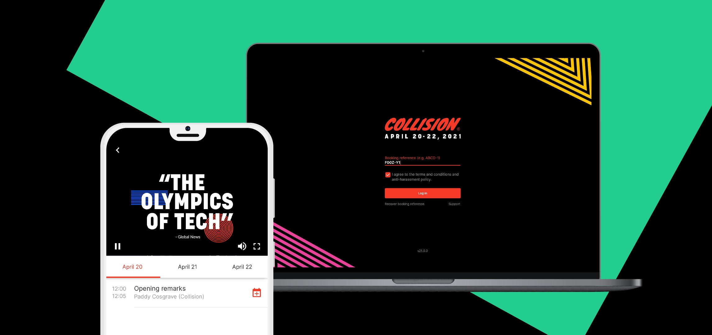 collision 2021 featured on a laptop and mobile